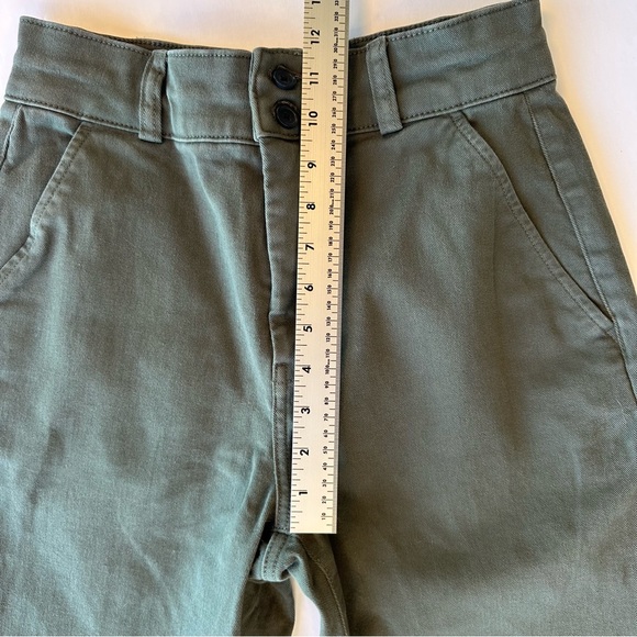 Everlane Organic Wide Leg Utility Pant Size 6 Khaki Olive Green - Picture 12 of 16